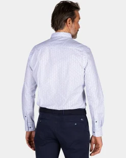 NZA New Zealand Auckland Lichtblauw overhemd met kleine stippen