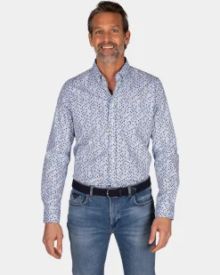 NZA New Zealand Auckland Lichtblauw overhemd met stippen