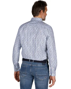 NZA New Zealand Auckland Lichtblauw overhemd met stippen