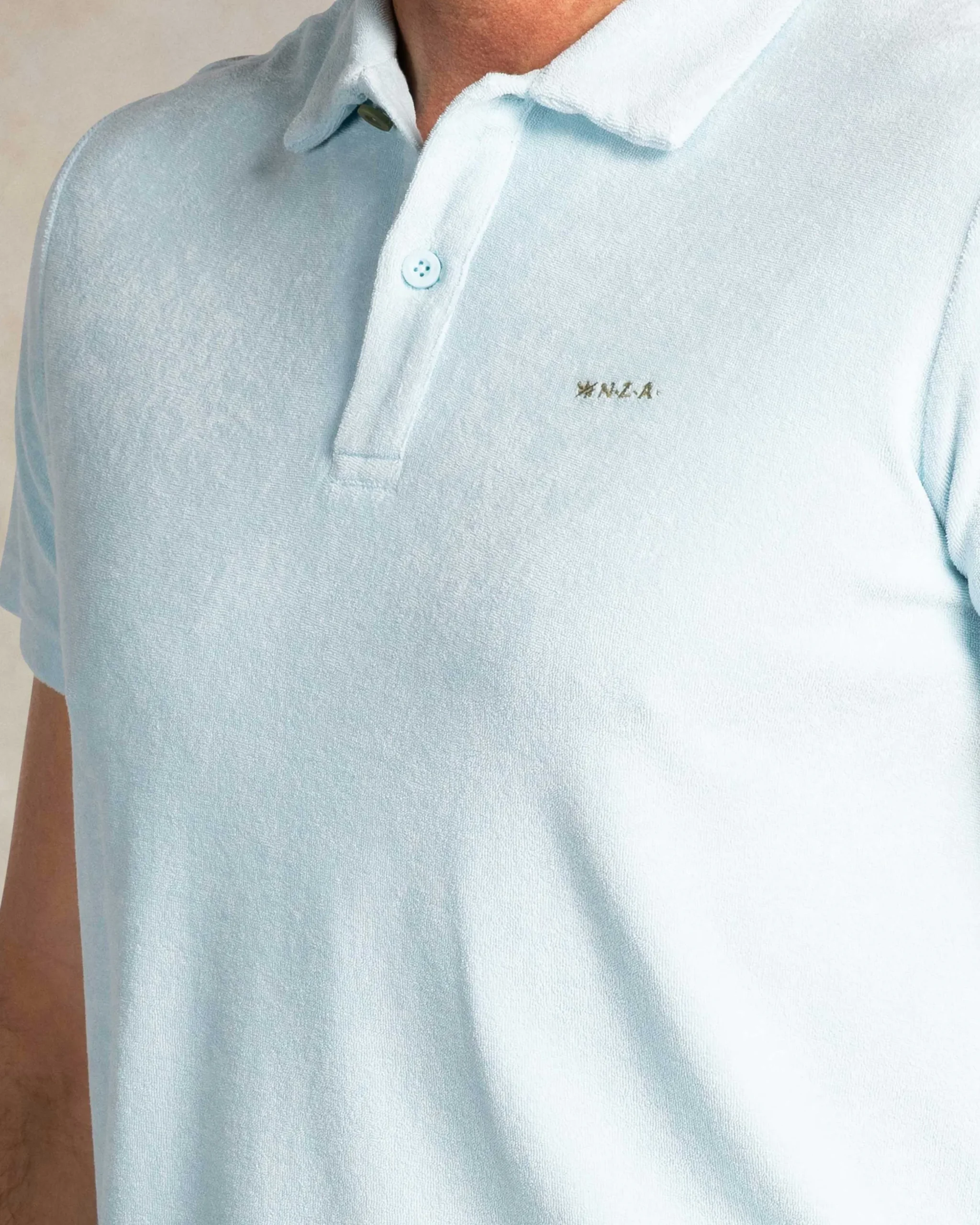 NZA New Zealand Auckland Lichtblauwe badstof polo