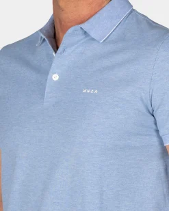 NZA New Zealand Auckland Lichtblauwe katoenen polo