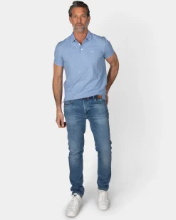 NZA New Zealand Auckland Lichtblauwe katoenen polo