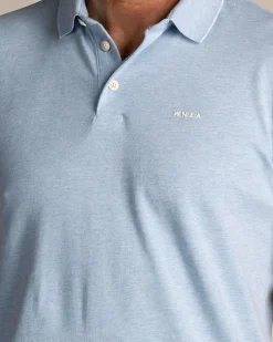 NZA New Zealand Auckland Lichtblauwe katoenen stretchpolo