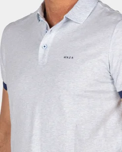 NZA New Zealand Auckland Lichtblauwe polo met navy details