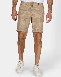 NZA New Zealand Auckland Lichtbruin short met bladprint