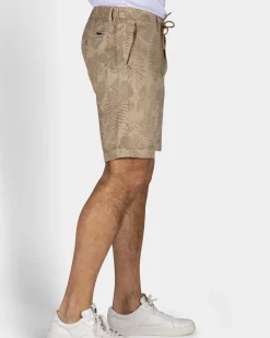 NZA New Zealand Auckland Lichtbruin short met bladprint