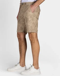 NZA New Zealand Auckland Lichtbruin short met bladprint