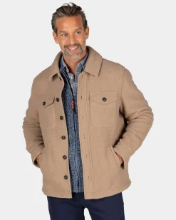 NZA New Zealand Auckland Lichtbruine korte wollen jas -