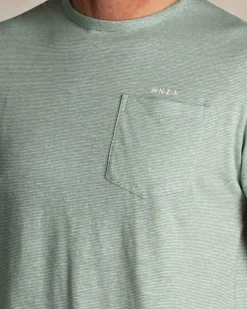 NZA New Zealand Auckland Lichtgroen linnen T-shirt