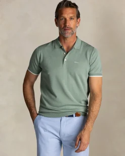 NZA New Zealand Auckland Lichtgroene gebreide polo