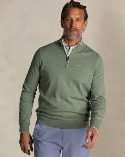 NZA New Zealand Auckland Lichtgroene katoenen half zip