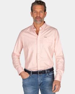 NZA New Zealand Auckland Lichtroze effen katoenen overhemd