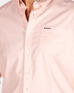 NZA New Zealand Auckland Lichtroze effen katoenen overhemd