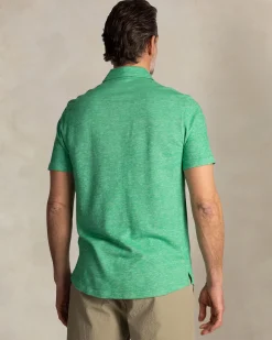 NZA New Zealand Auckland Linnen groen overhemd met korte mouw