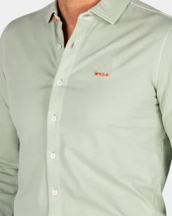 NZA New Zealand Auckland Linnen lichtgroen overhemd -