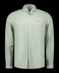 NZA New Zealand Auckland Linnen lichtgroen overhemd -