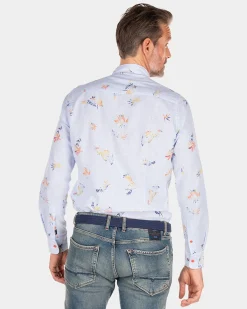 NZA New Zealand Auckland Linnen overhemd met bloemenprint -