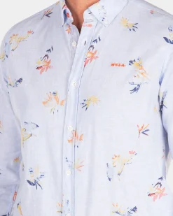 NZA New Zealand Auckland Linnen overhemd met bloemenprint -