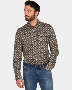 NZA New Zealand Auckland Linnen overhemd met bloemenprint -