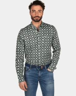 NZA New Zealand Auckland Linnen overhemd met bloemenprint -