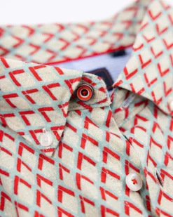 NZA New Zealand Auckland Linnen overhemd met print