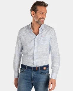 NZA New Zealand Auckland Linnen overhemd met stippen -