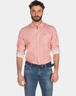 NZA New Zealand Auckland Linnen overhemd met stippen -