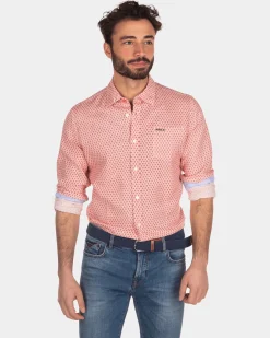 NZA New Zealand Auckland Linnen overhemd met stippen -