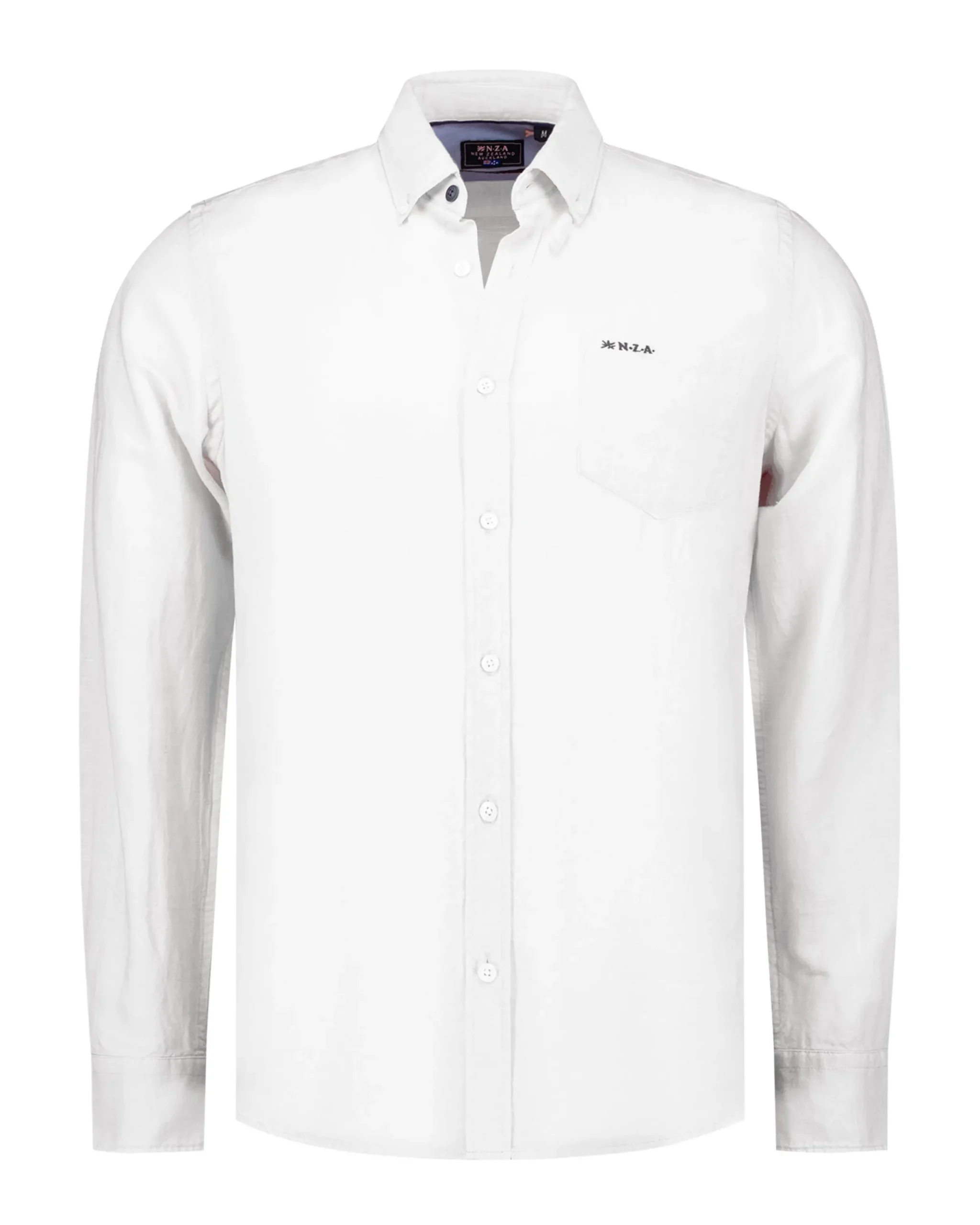 NZA New Zealand Auckland Linnen wit overhemd met lange mouw