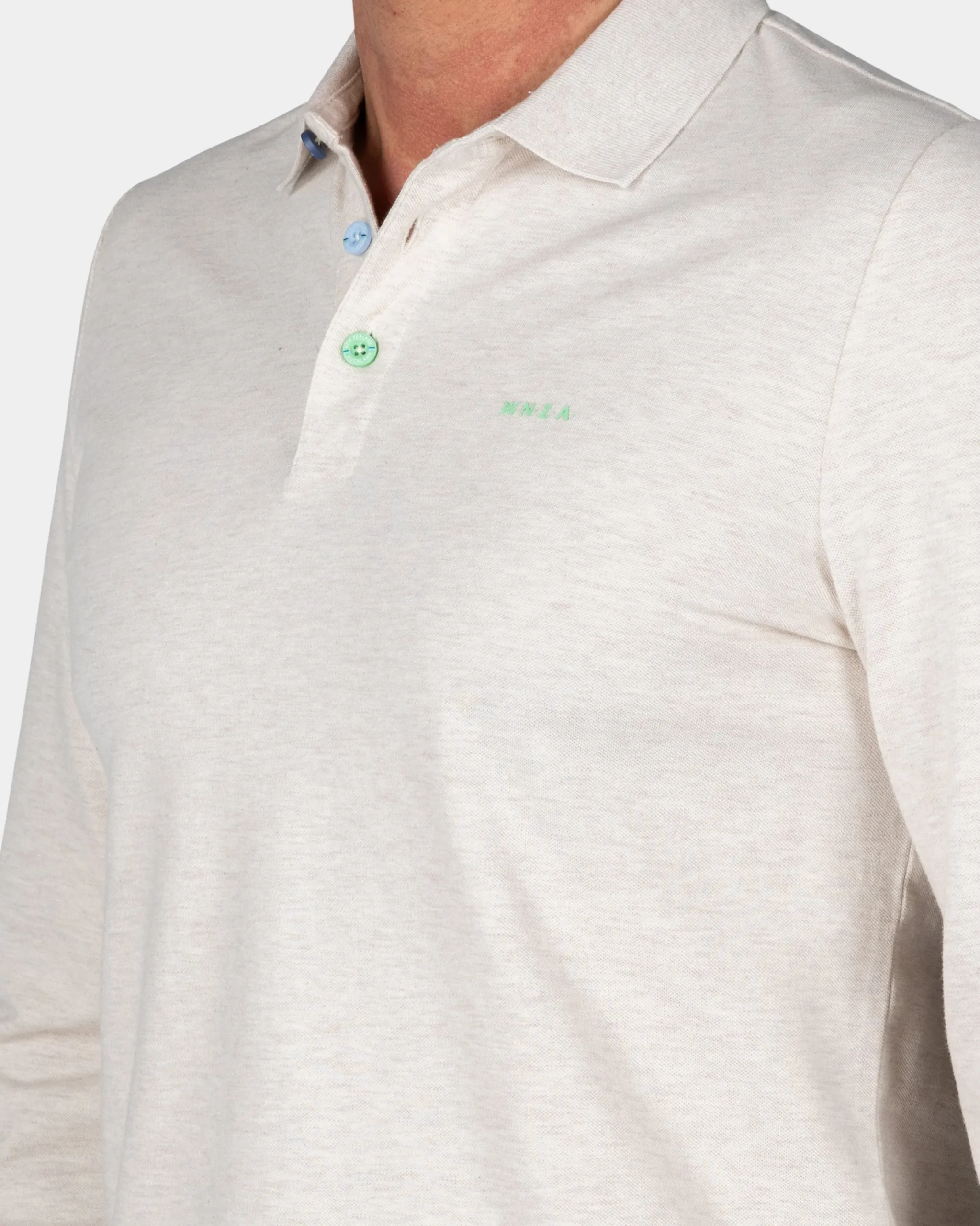 NZA New Zealand Auckland Longsleeve katoenen beige polo