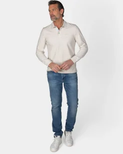NZA New Zealand Auckland Longsleeve katoenen beige polo
