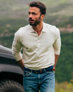 NZA New Zealand Auckland Longsleeve katoenen beige polo