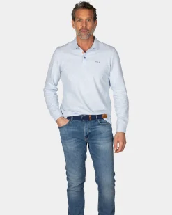 NZA New Zealand Auckland Longsleeve katoenen blauwe polo