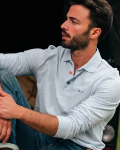 NZA New Zealand Auckland Longsleeve katoenen blauwe polo