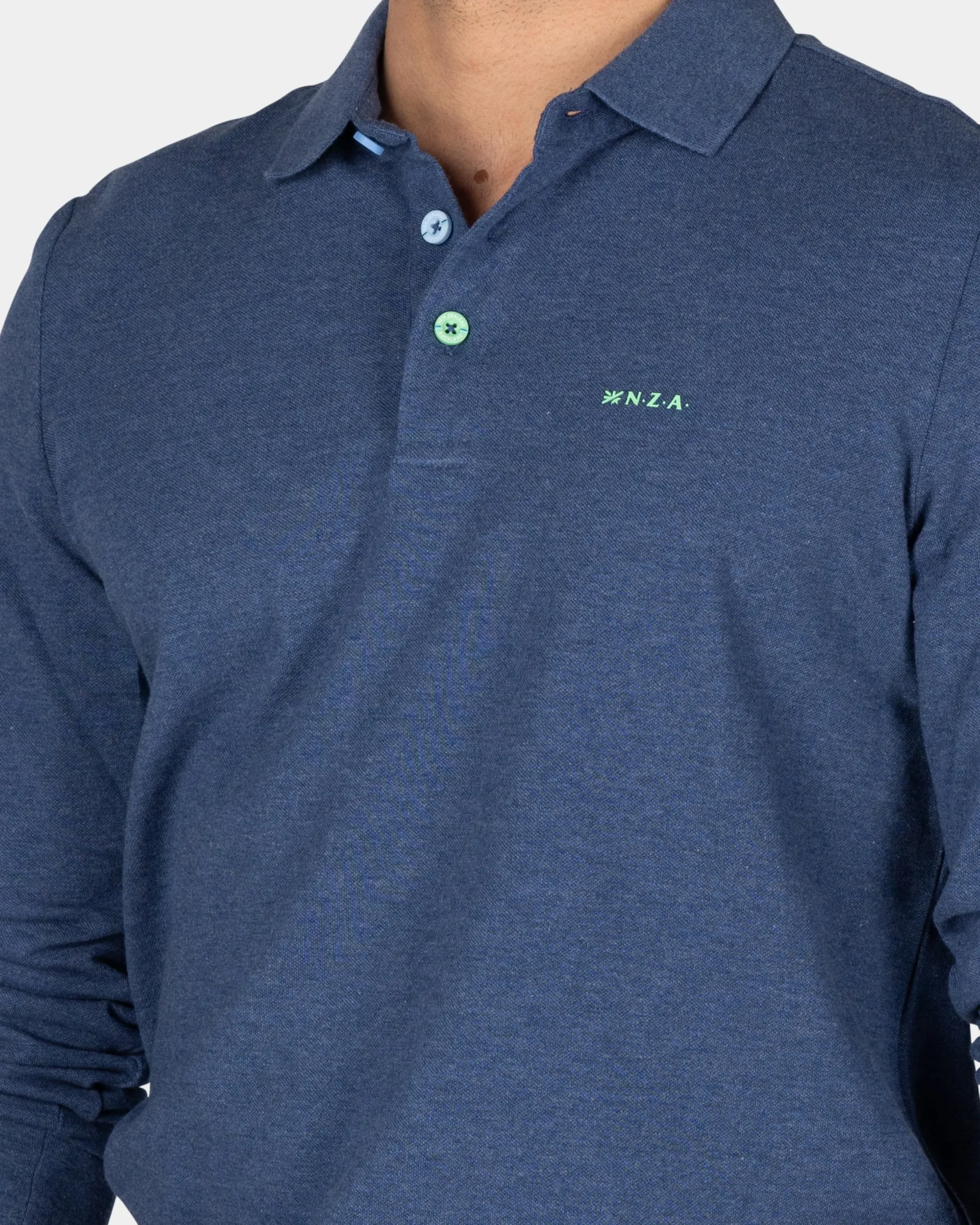 NZA New Zealand Auckland Longsleeve katoenen navy polo