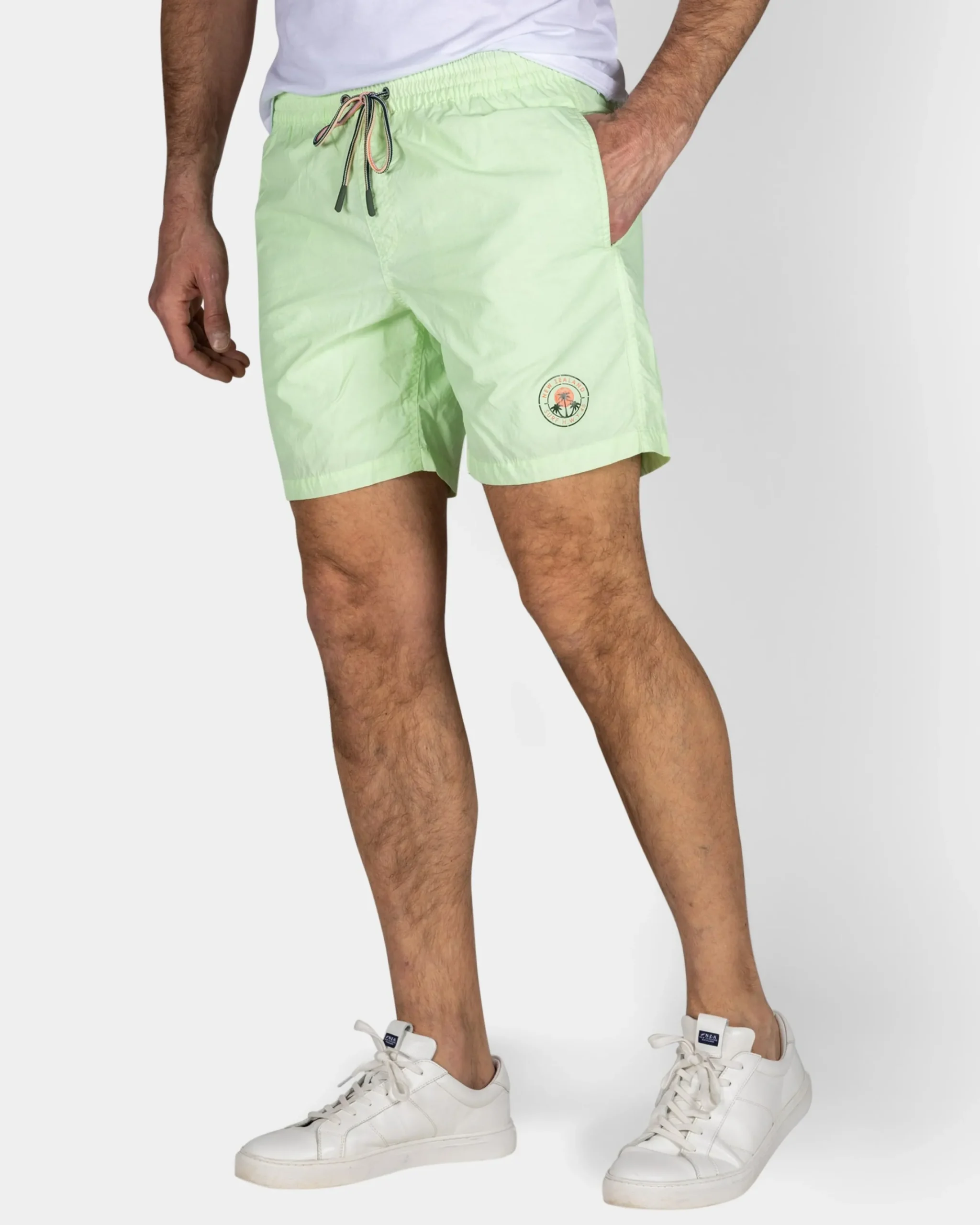 NZA New Zealand Auckland Mintgroene effen zwembroek met lycra binnenbroek