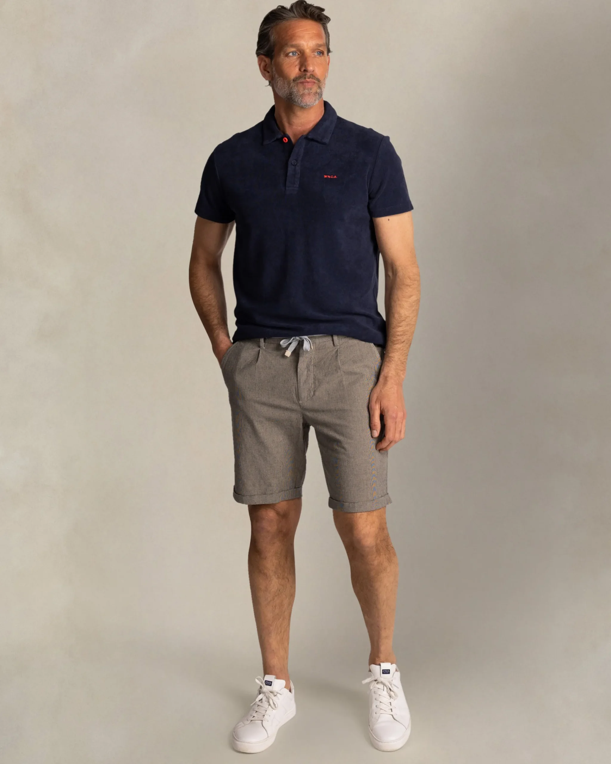 NZA New Zealand Auckland Navy badstof polo