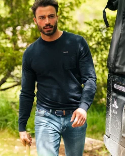 NZA New Zealand Auckland Navy katoenen longsleeve