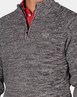 NZA New Zealand Auckland Navy katoenen trui met halve rits -