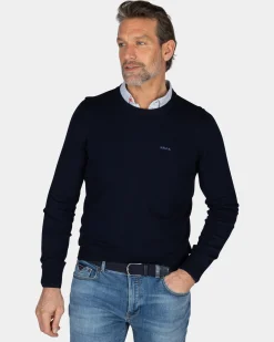 NZA New Zealand Auckland Navy trui met ronde hals