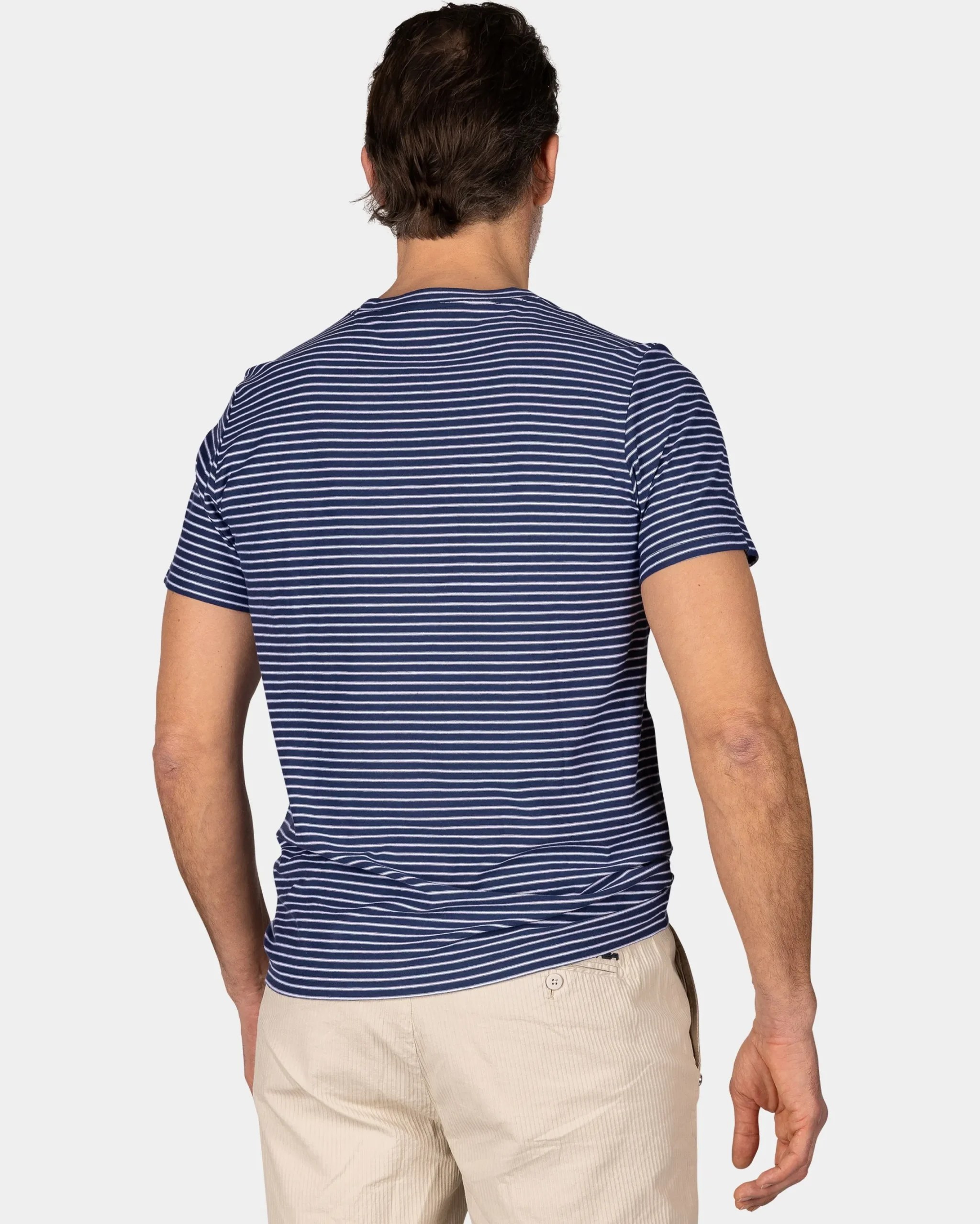 NZA New Zealand Auckland Navy t-shirt met kleine witte streep