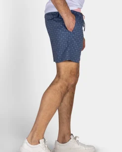 NZA New Zealand Auckland Navy zwembroek met print en lichtroze details