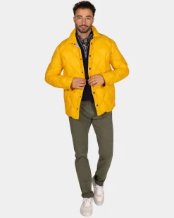 NZA New Zealand Auckland Okergele gewatteerde jas -