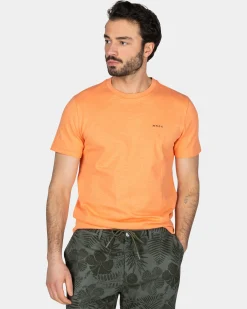 NZA New Zealand Auckland Oranje effen t-shirt van organisch katoen