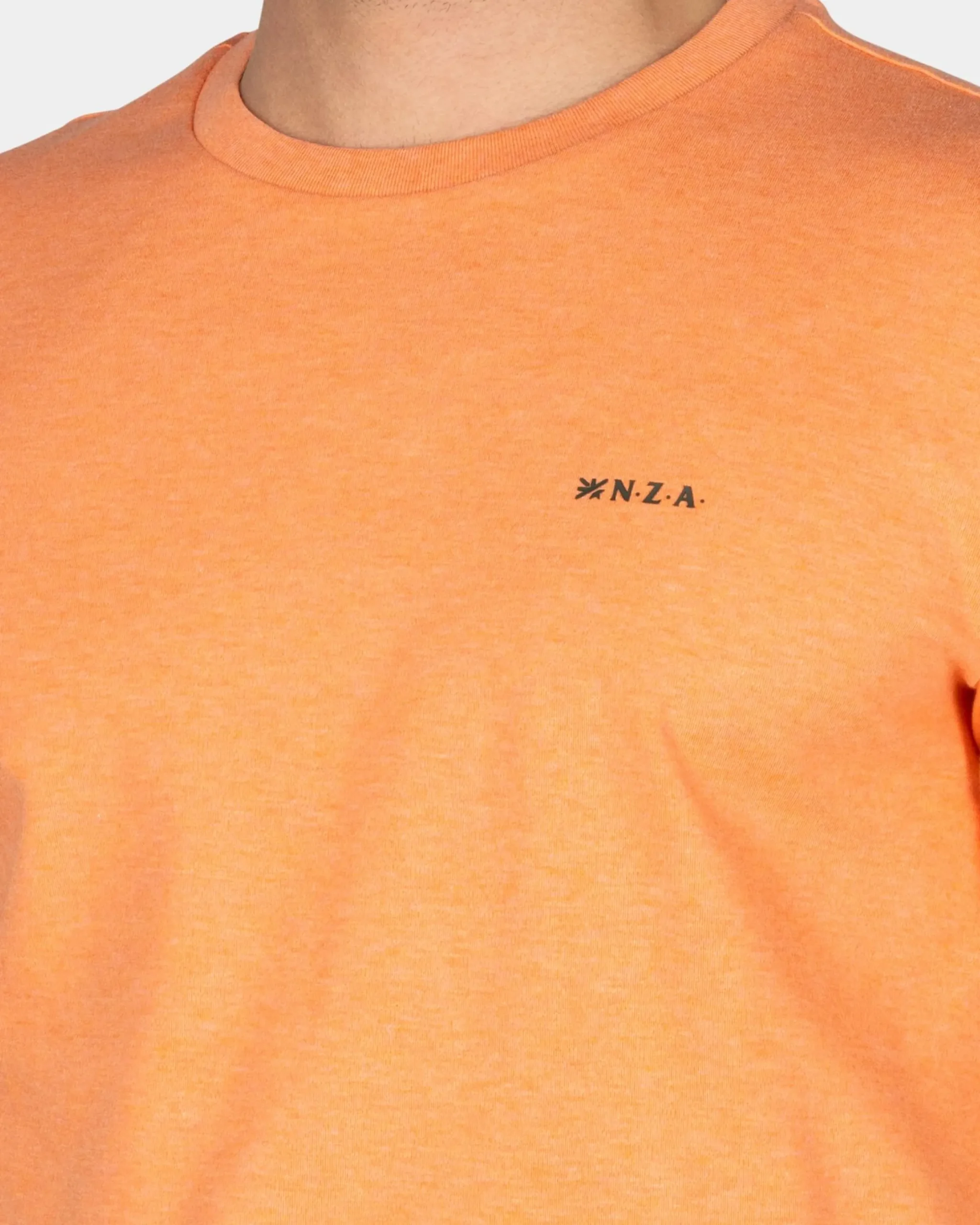NZA New Zealand Auckland Oranje effen t-shirt van organisch katoen