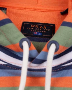 NZA New Zealand Auckland Oranje gestreepte hoodie