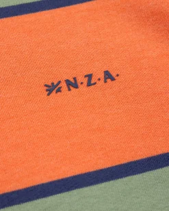 NZA New Zealand Auckland Oranje gestreepte hoodie