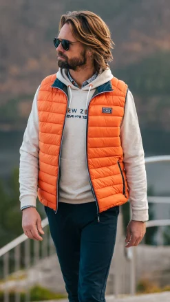 NZA New Zealand Auckland Oranje gewatteerde bodywarmer -