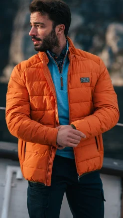 NZA New Zealand Auckland Oranje gewatteerde jas -