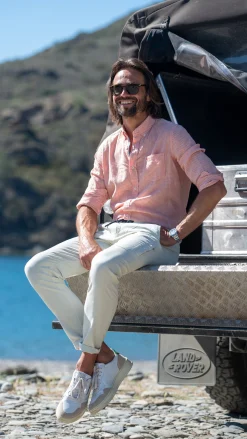 NZA New Zealand Auckland Oranje linnen overhemd -